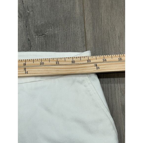 ATM Women's Mid Rise Slim Cropped Twill Ankle Pants AW9344-RAZ in Chalk Size 2 - Picture 9 of 11